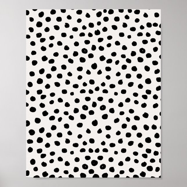Animal Print Dots Black And White Dalmatian (Front)