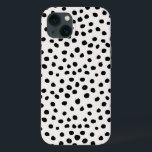 Animal Print Dots Black And White Dalmatian iPhone 13 Case<br><div class="desc">Animal Print - Black And White Dalmatian Inspired Dots.</div>