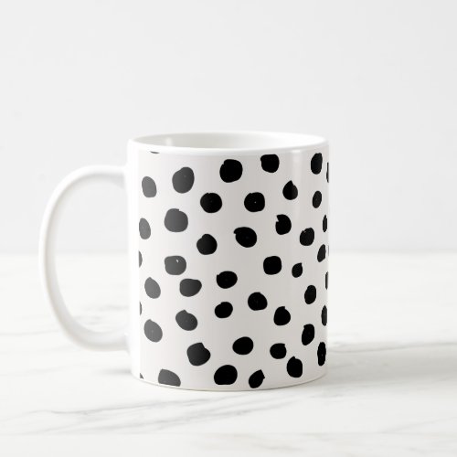 Animal Print Dots Black And White Dalmatian Coffee Mug