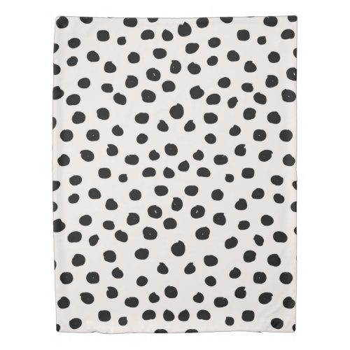 Animal Print Dots Black And White Dalmatian Duvet 