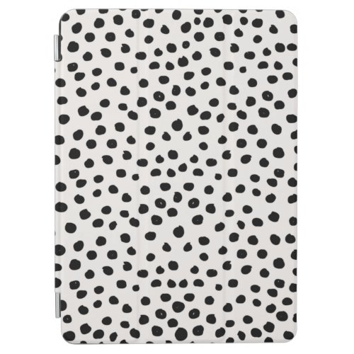 Animal Print Dots Black And White Dalmatian iPad Air Cover