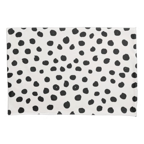 Animal Print Dots Black And White Dalmatian Pillow Case