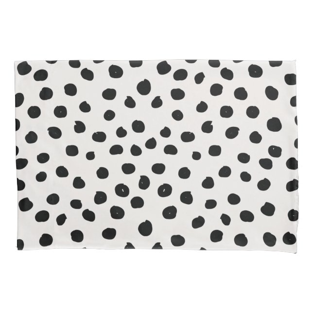 Animal Print Dots Black And White Dalmatian Pillow Case (Front)