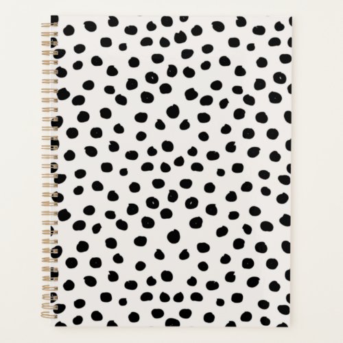 Animal Print Dots Black And White Dalmatian Planner