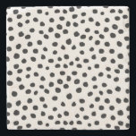 Animal Print Dots Black And White Dalmatian Stone Coaster<br><div class="desc">Animal Print - Black And White Dalmatian Inspired Dots.</div>