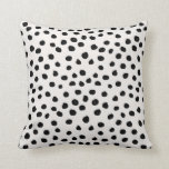 Animal Print Dots Black And White Dalmatian Throw Pillow<br><div class="desc">Animal Print - Black And White Dalmatian Inspired Dots.</div>