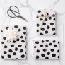 Animal Print Dots Black And White Dalmatian Wrapping Paper Sheets