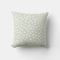 Animal Print Dots Sage Green And White
