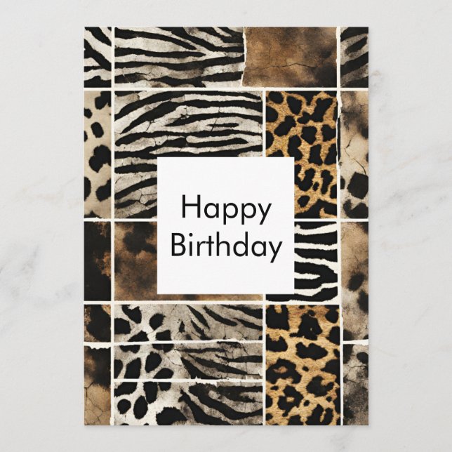 Animal Print - Flat Card (Front)