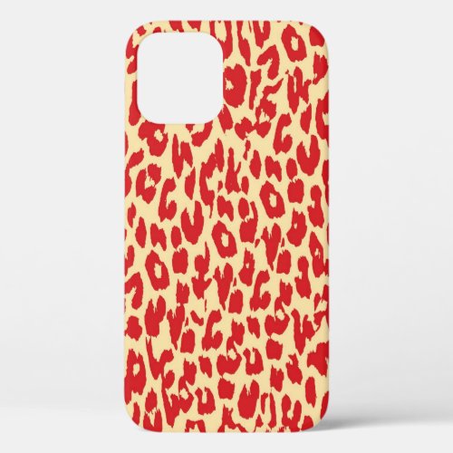 Animal print fur skin of leopard iPhone 12 pro case