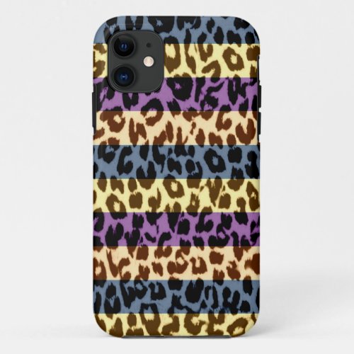 Animal print fur skin of leopard stripes iPhone 11 case