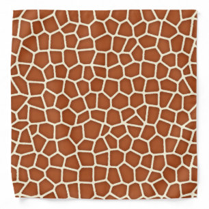 Animal Print, Giraffe in Shades of Copper Brown Bandana