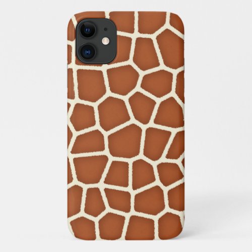 Animal Print Giraffe in Shades of Copper Brown iPhone 11 Case