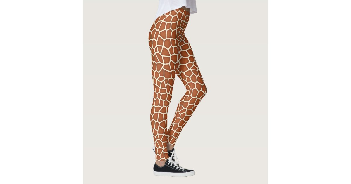 Animal Print, Giraffe in Shades of Copper Brown Leggings | Zazzle