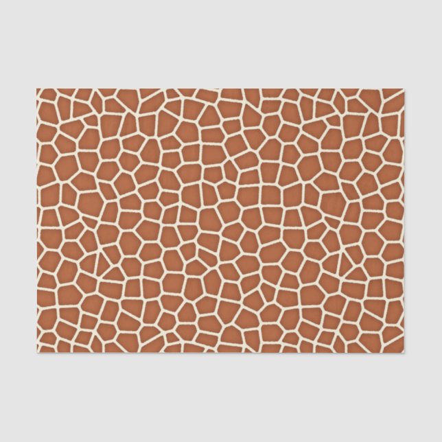 Animal Print, Giraffe in Shades of Copper Brown Tissue Paper (Front)
