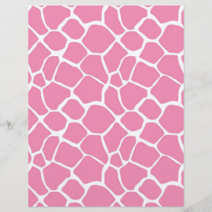 Animal Print Giraffe Print Scrapbook Paper Pink