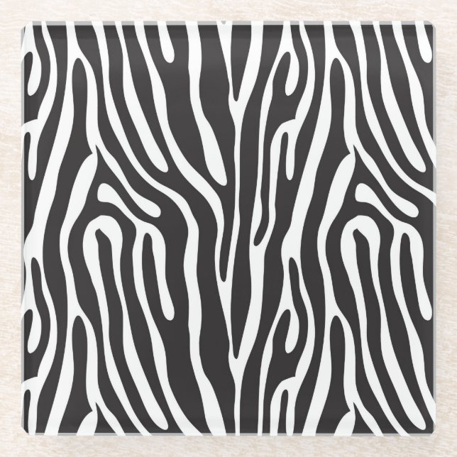 Animal Print Glass Coaster (Front)