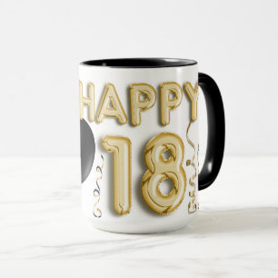 Animal Print & Gold Happy 18th Birthday Mug
