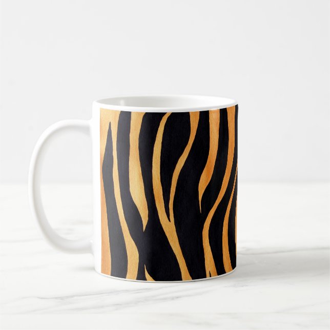 Animal Print Golden and Black Mug (Left)