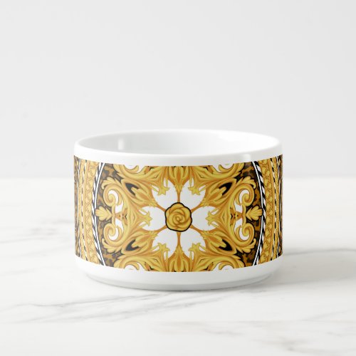 Animal Print Golden Scrolls Silk Bowl