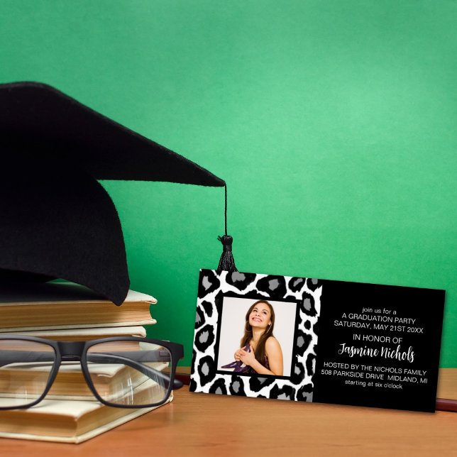 Animal Print Graduation Photo Cards (Creator Uploaded)