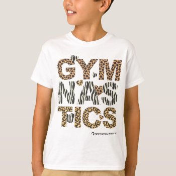 Animal Print Gymnastics T-shirt by hohathleticarts at Zazzle