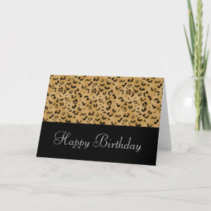 Animal Print Happy Birthday Card (Customizable)