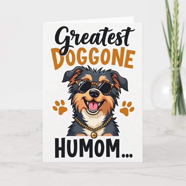 Animal Print Happy Dog Card (Front)