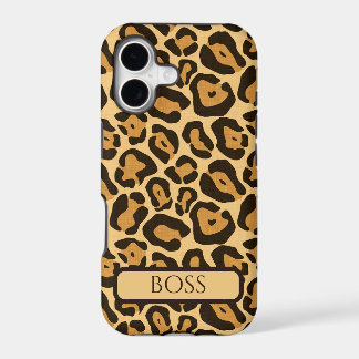 Animal print iPhone case, add your name 17 Case