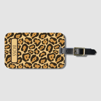 Animal print iPhone case, add your name Luggage Tag