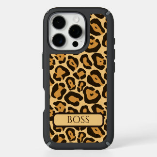 Animal print iPhone case, add your name 16 Pro Case