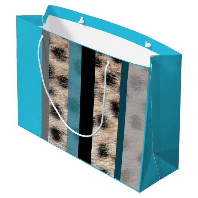 Animal Print Large Gift Bag (Back Angled)