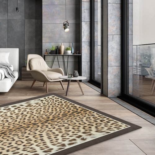 Animal Print Leopard Area Rug