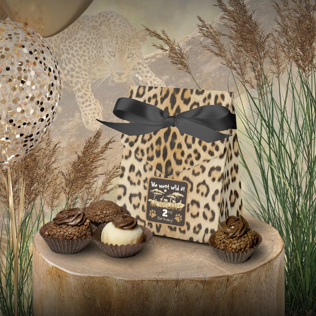 Animal Print Leopard Birthday Favor Box (Creator Uploaded)
