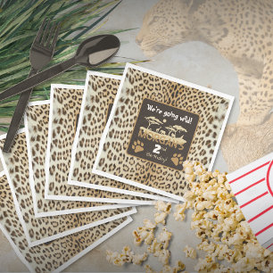 Animal Print Leopard Birthday Paper Napkin