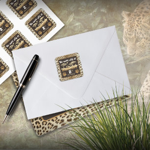 Animal Print Leopard Birthday Sticker