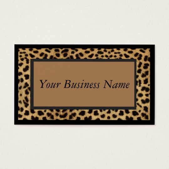 Animal Print Leopard Business Card | Zazzle