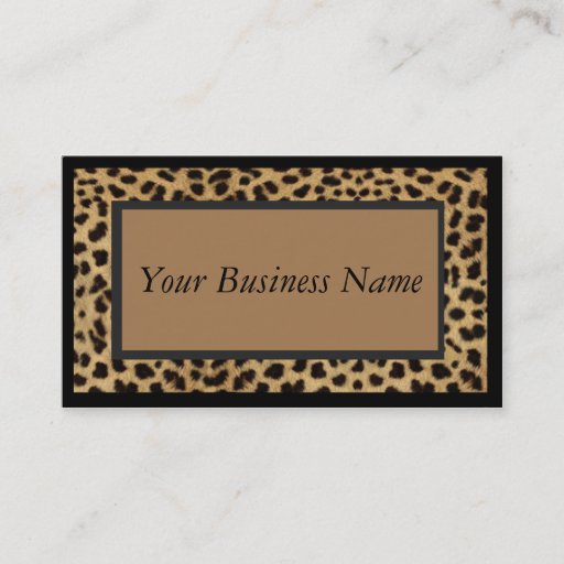 Customizable Animal Print Leopard Business Card