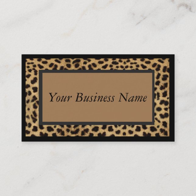 Animal Print Leopard Business Card (Front)