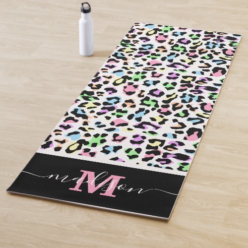 Animal Print Leopard Chic Monogram Yoga Mat