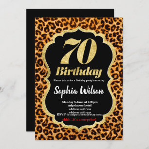 Animal print Leopard invitation