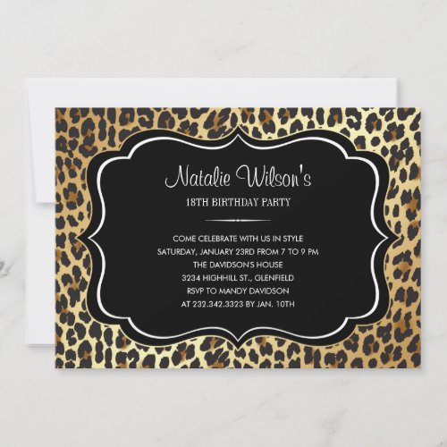 Animal Print Leopard Invitations
