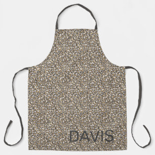 Animal Print Leopard Nuetrals Grey Chic for Him Apron
