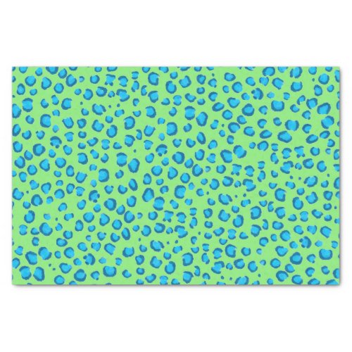 Animal Print Leopard Pattern Blue Gift Tissue Paper