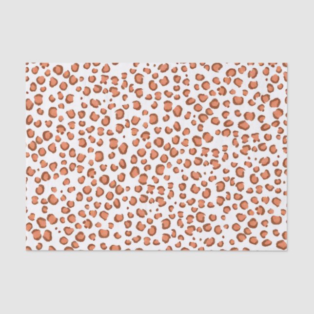 Animal Print Leopard Pattern Red Gift Tissue Paper (Front)