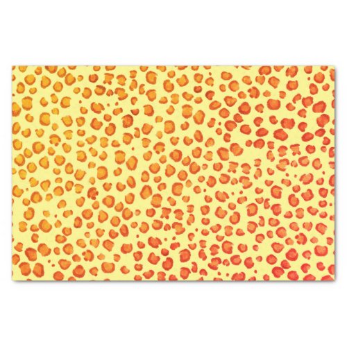 Animal Print Leopard Pattern red Orange Gift Tissue Paper