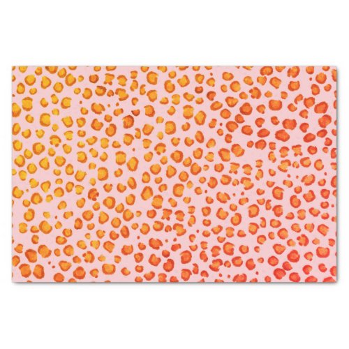 Animal Print Leopard Pattern red Orange Gift Tissue Paper