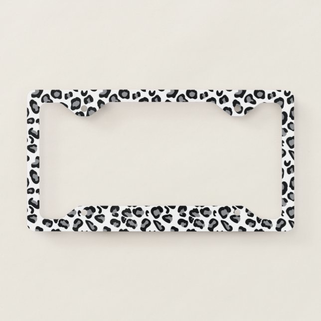 Animal Print Leopard Print Pattern License Plate Frame (Front)