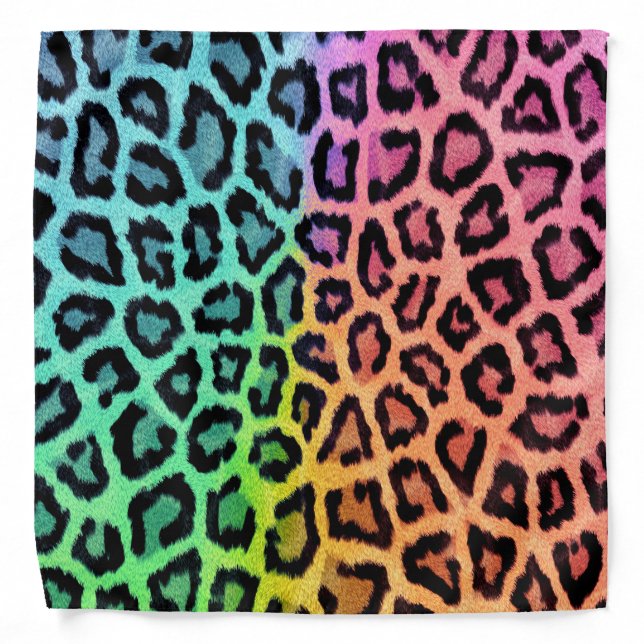 Animal Print, Leopard Skin Pattern, Cheetah, Tiger Bandana (Front)