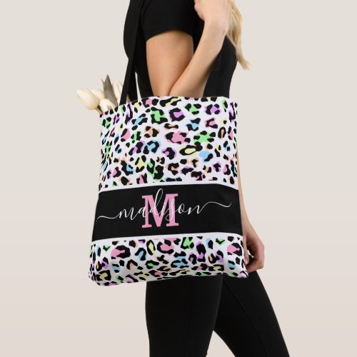 Animal Print Leopard Trendy Monogram Tote Bag
